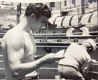 Vintage Photo Handsome Shirtless Man Gay Interest Muscular Guy