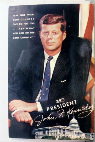 35th President John F Kennedy Postcard Old Vintage Card View Standard Souvenir