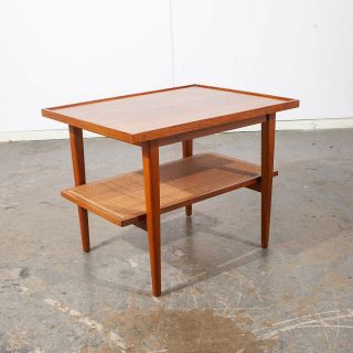 Mid Century Modern End Table Side Nightstand Drexel Kipp Stewart Walnut Denmark 5