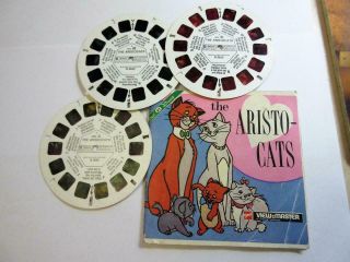 Vintage Viewmaster 3d Photo Reels - Disneys The Aristo - Cats No.  B365 - Set Of 3