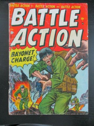 Battle Action 1,  1951 Atlas - 1st Complete Issue,  G,  2.  0,  Korean War Era