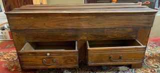 Antique Oak Small Chest Of Drawers,  Bench