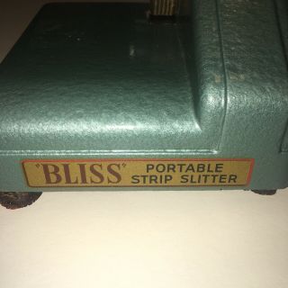 Vintage 1969 Bliss Portable Strip Slitter Cloth Cutter Fraser Mfg.  USA 2