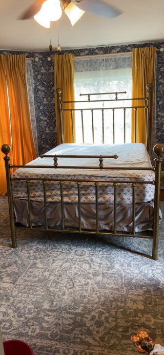 Vintage QUEEN size brass 4 poster bed LOCAL DELIVERY 2