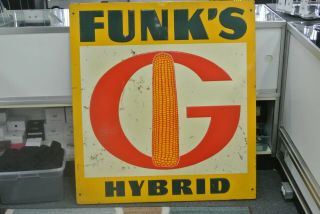 Vintage Colorful Funk’s G Hybrid Seed Sign Large 40 