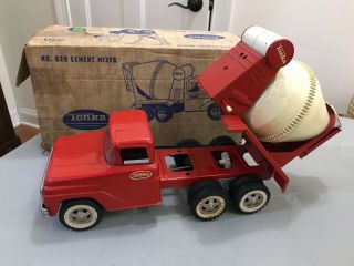 Cleaclassic Vintage Tonka 620 Cement Mixer Red In