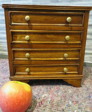 Miniature Chest Of Drawers Cabinet Apprentist Specimum 4 Drawers