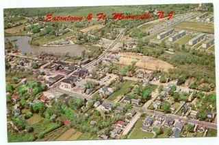 Eatontown Nj & Part Of Fort Monmouth Aerial View Vintage Postcard Jersey