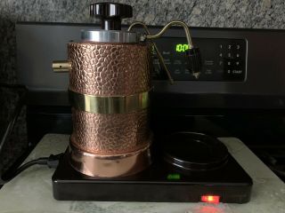 Vintage Copper Vesubio Espresso Coffee Machine Mona Lisa