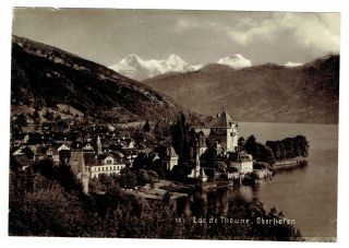 Victorian Albumen Photo Switzerland Suisse Lac De Thoune Oberhofen
