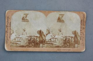 Keystone Stereoview Card Real Photo 619 Her Guardian Angel Spirit Ghost Haunted