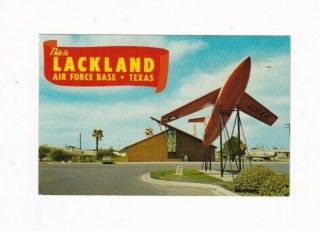 Vintage Lackland Air Force Base,  Texas Postcard World Fair Cancel