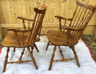 Nichols and Stone Windsor Captains Chairs Vintage/Antique LOCAL PICKUP 3