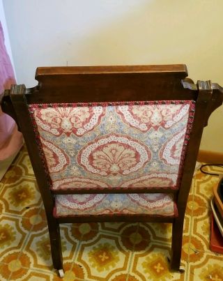 Antique 1870 Eastlake Chair carved Victorian Civil War Era 2