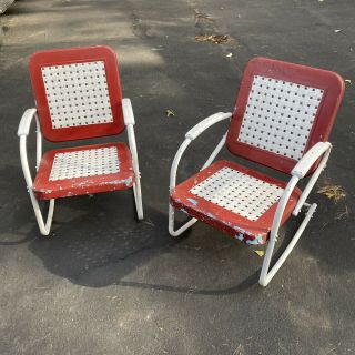 Vintage Metal Lawn Chairs Metal Patio Chair.  Local Pick Up