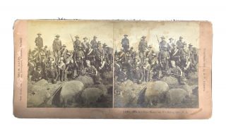 Antique Stereoview Card - Boers War Fearless On The Firing Line South Africa