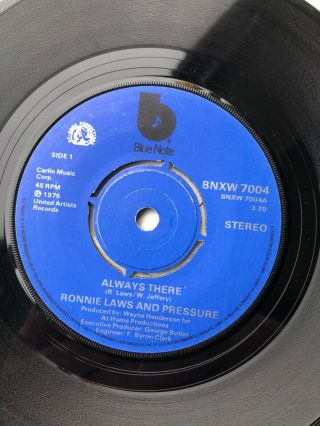 Ronnie Laws And Pressure ‎– Always There 7” Blue Note Jazz Funk