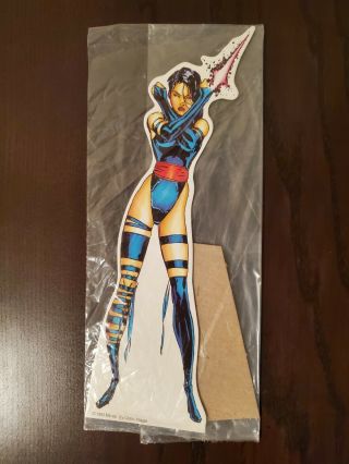 X - Men Psylocke Mini Cardboard Cut Out Stand Up Standee 1993 Vintage Jim Lee
