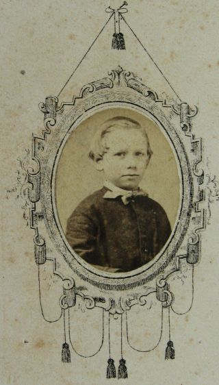 Antique Civil War Era Cdv Photo Of Cute Little Boy By J Roth Freehold Jersey