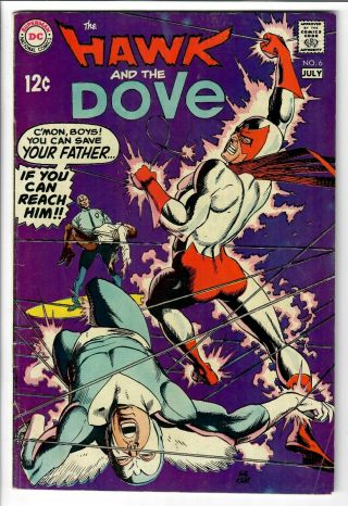 Hawk And The Dove (1968) 6 Gil Kane Cover & Art Signed Kane No 1st Pg Vg/fn