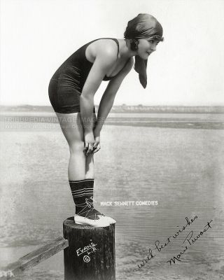 1919 Marie Prevost Signed Promotional Photo - Mack Sennett Comedies Silent Films