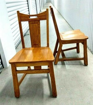 Six Vintage 1960s Mid - Century Western A.  Brandt Ranch Oak Side Dining Chairs 2