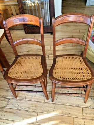 Pre 1900 Caned Side Chairs
