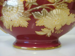 RARE VINTAGE WEDGWOOD RUBY TONQUIN GRAVY BOAT AND BASE 3