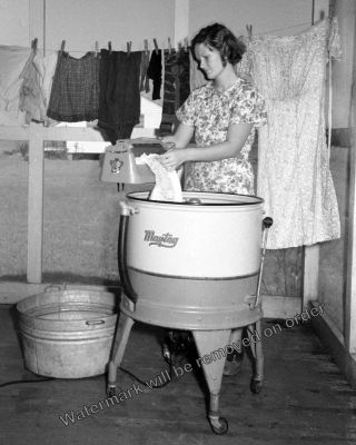 Photograph Of Maytag Washing Machine Lake Dick Project Arkansas Year 1938 8x10