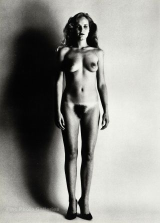1980s Vintage Helmut Newton Female Nude Woman Shoe Fashion Paris Photo Art 16x20