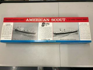 Vintage Sterling Models American Scout C - 2 Wooden Cargo Ship Model