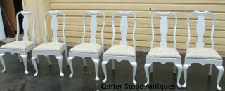 51337 T4: Set Of 6 Pennsylvania House Queen Anne Decorator Side Chairs