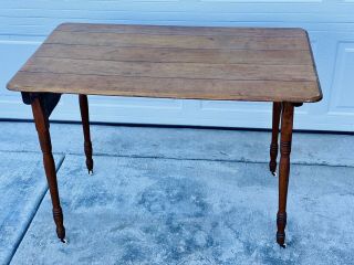 Antique Udells Excelsior No 1 Hand Sewing Industrial Wood Stand Folding Table