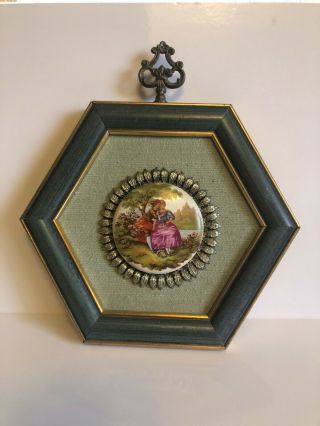E.  A.  Riba Co.  Inc.  Cameo Medallion Brooklyn Ny Vintage Style 84 Hexagon Wood