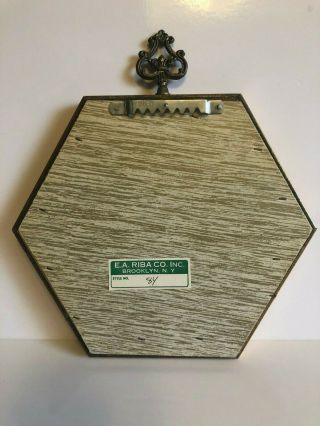 E.  A.  Riba Co.  Inc.  Cameo medallion Brooklyn NY Vintage STYLE 84 hexagon wood 2