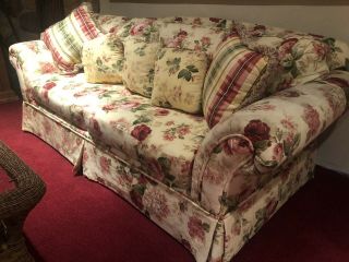Waverly Norfolk Cabbage Rose Couch & Chair