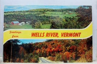 Vermont Vt Wells River Greetings Postcard Old Vintage Card View Standard Post Pc