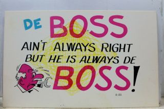 Comic Cartoon Boss Not Always Right Postcard Old Vintage Card View Standard Post