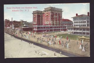 Old Vintage Postcard Of Hotel Chalfonte And Haddon Hall Atlantic City Nj