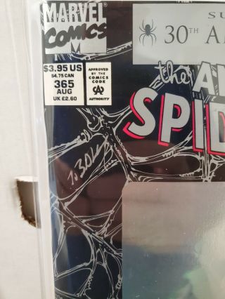 The Spider - Man 365 1st appearance Spiderman 2099 signed by Bagley 2