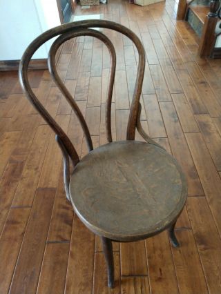 Set of 4 Josef Hoffmann THONET Antique Bentwood Cane Chairs 1920 ' s 3