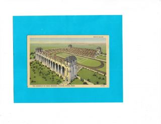 Vintage Linen Postcard - The University Of Texas Memorial Stadium,  Austin,  Texas