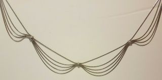 Christian Dior Vintage Belt Metal Silver Tone Chains 5 Strand 28.  5” Length 2