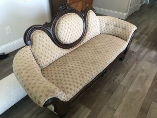 Antique Settee Couch Beautifully Carved Loveseat