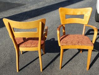 2 Vintage Mid - Century Modern Heywood - Wakefield Dining Room Chairs