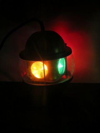 Vintage Swiss Golden Beacon Rotating Color Hanging Lamp Light Model 170 (d501)