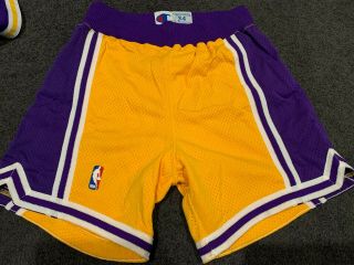 Lakers Authentic Champion Shorts Size L Large 36 Vintage Kobe Lebron Magic