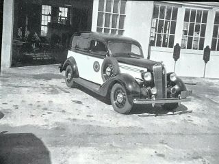 2 Vintage 1930 Negative Photos Chp California Highway Patrol Police Car Fresno