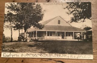 Vintage Postcard Pavilion At Eagle Point Park Clinton Iowa Ia