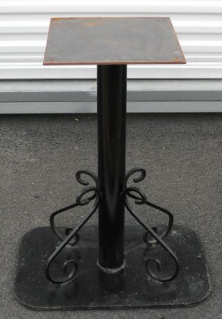 Antique Black Painted Art Deco Cast Iron Table Base